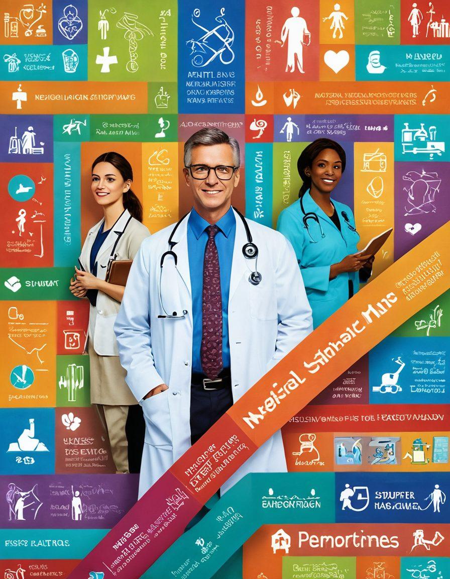 A knowledgeable doctor, R Singer MD, guides a diverse group of patients through a colorful, intricate pathway symbolizing the healthcare system. Elements like medical icons, charts, and compassionate interactions populate the scene, highlighting essential insights and understanding in the world of healthcare. The background features soft, inviting colors representing hope and wellness. super-realistic. vibrant colors. 3D.